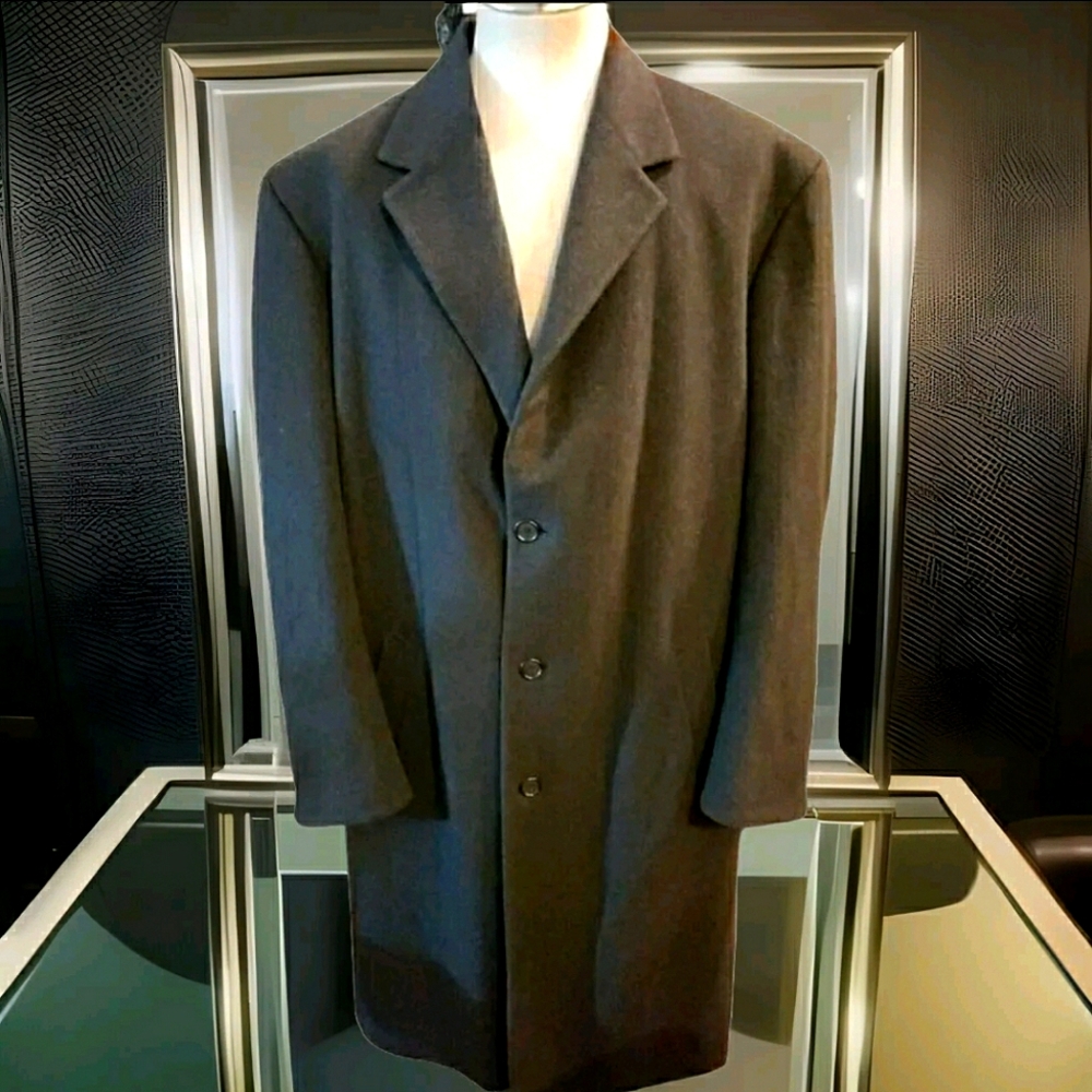 ING. LORO PIANA & C. Storm System Italy Men’s 46 XL Wool Charcoal Gray Over Coat